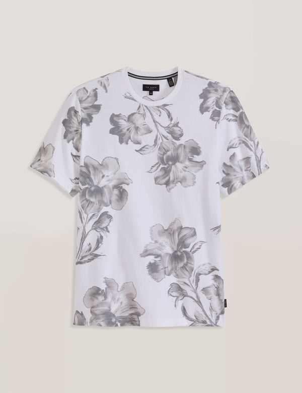 FLORAL GRAPHIC TEE | WHITE