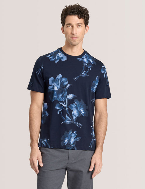 FLORAL GRAPHIC TEE | NAVY