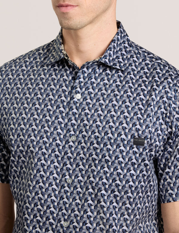 Printed Shirt | DARK NAVY