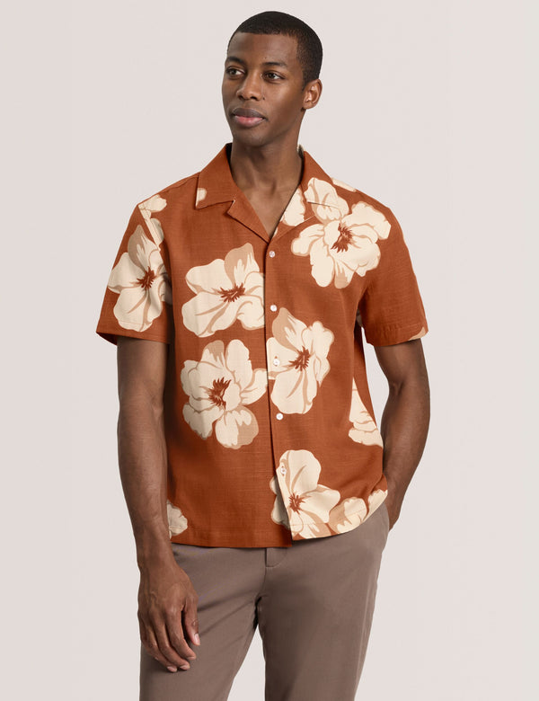 PRINTED SHIRT | BURNT ORANGE