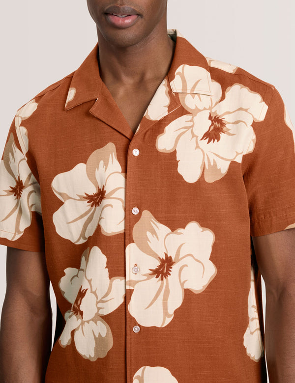 PRINTED SHIRT | BURNT ORANGE