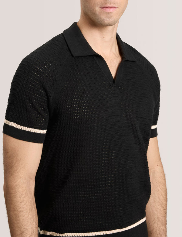 SWEATER POLO | BLACK