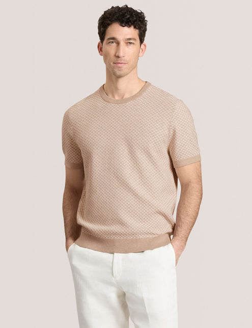 HERRINGBONE SWEATER | TAUPE